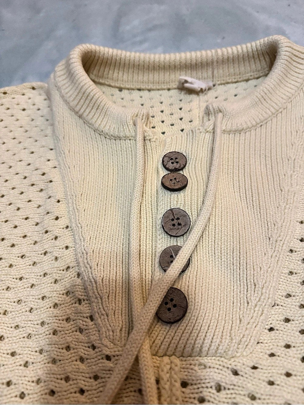 Yellow Knit Button-Front Cardigan - Picture 3 of 8